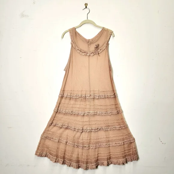 Magnolia Pearl Women's Blush Layered Midi Dress - Picture 3 of 16